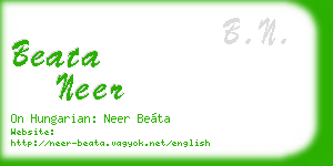 beata neer business card